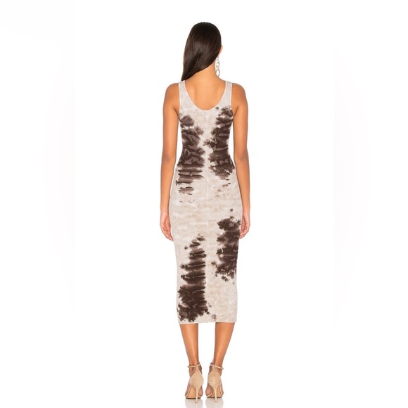 Enza Costa Rib Tank MIDI Dress in Coffee Patina - Picture 3 of 7